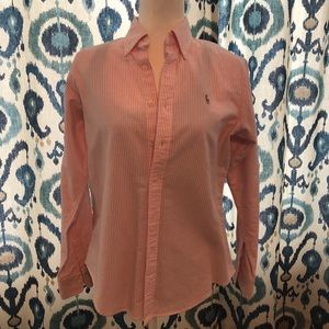 Pink polo button down